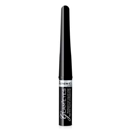 Tekuté oční linky Glam Eyes (Professional Liquid Liner) Rimmel / Odstín: 001 Black - 3,5 ml