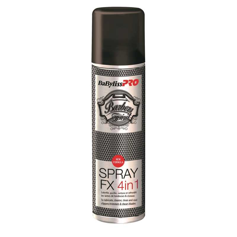 Sprej 4 v 1 pro péči o holicí a stříhací nástroje (Spray FX 4in1) Babyliss Pro - 150 ml