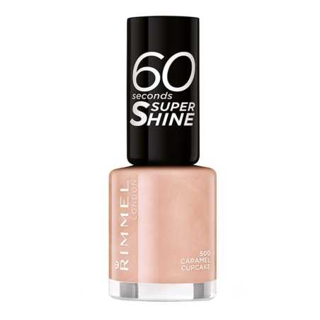 Lak na nehty 60 Seconds Super Shine Rimmel / Odstín: 500 Caramel Cupcake - 8 ml