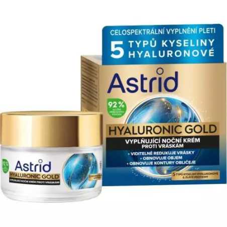 Vyplňující noční krém proti vráskám se zlatými proteiny Hyaluronic Gold (Cream) Astrid - 50 ml