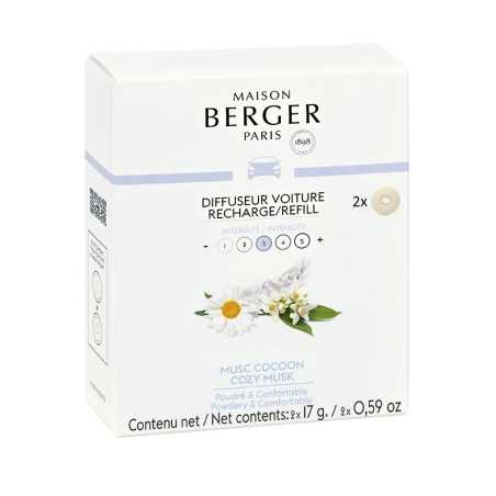 Náhradní náplň do difuzéru do auta Cozy Musk (Car Diffuser Recharge/Refill) Maison Berger Paris - 2 ks