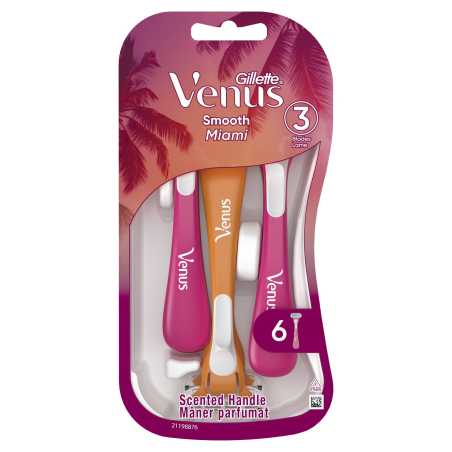 Jednorázová holítka Venus Smooth Miami Gillette - 6 ks