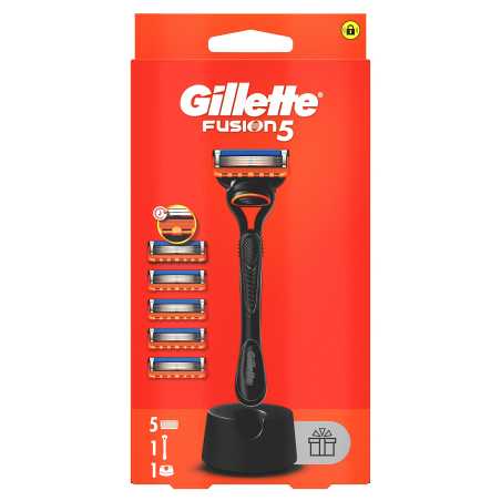 Holicí strojek Gillette Fusion + 5 hlavic Gillette