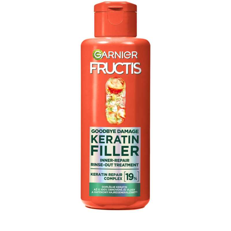 Posilující vlasová péče Fructis Goodbye Damage Keratin Filler (Rinse-Out Treatment) Garnier - 200 ml Posilující vlasová péče Fructis Goodbye Damage Keratin Filler (Rinse-Out Treatment) Garnier - 200 ml
