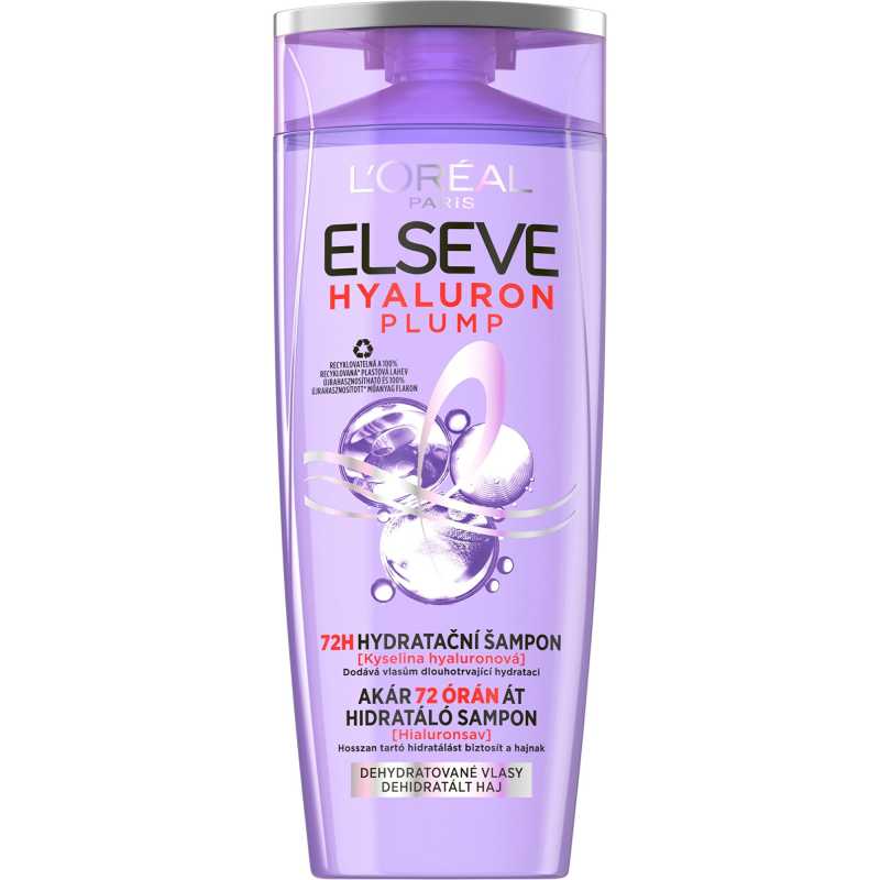Hydratační šampon s kyselinou hyaluronovou Elseve Hyaluron Plump 72H (Hydrating Shampoo) 250 ml / náhradní náplň L'Oréal Paris Hydratační šampon s kyselinou hyaluronovou Elseve Hyaluron Plump 72H (Hydrating Shampoo) 250 ml / náhradní náplň L'Oréal Paris