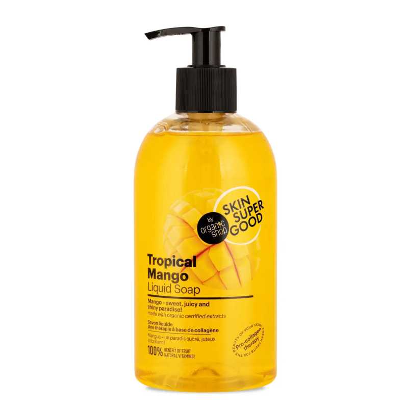 Tekuté mýdlo Tropické mango Skin Super Good (Liquid Soap) Organic Shop - 500 ml Tekuté mýdlo Tropické mango Skin Super Good (Liquid Soap) Organic Shop - 500 ml
