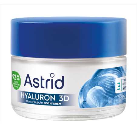 Noční pleťový krém proti vráskám Hyaluron 3D Astrid - 50 ml