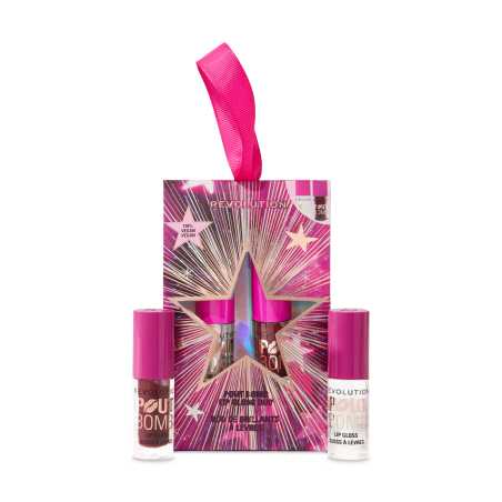 Dárková sada Pout Bomb Plumping Mini Lip Gloss Set Mauve Revolution