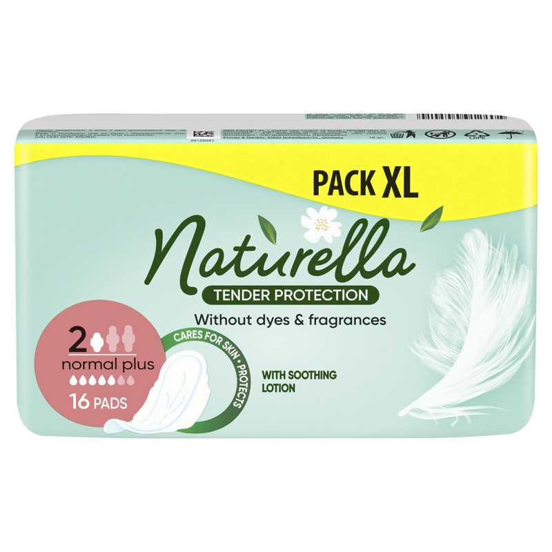 Dámské hygienické vložky Normal Plus Tender Protection Naturella - 16 ks Dámské hygienické vložky Normal Plus Tender Protection Naturella - 16 ks