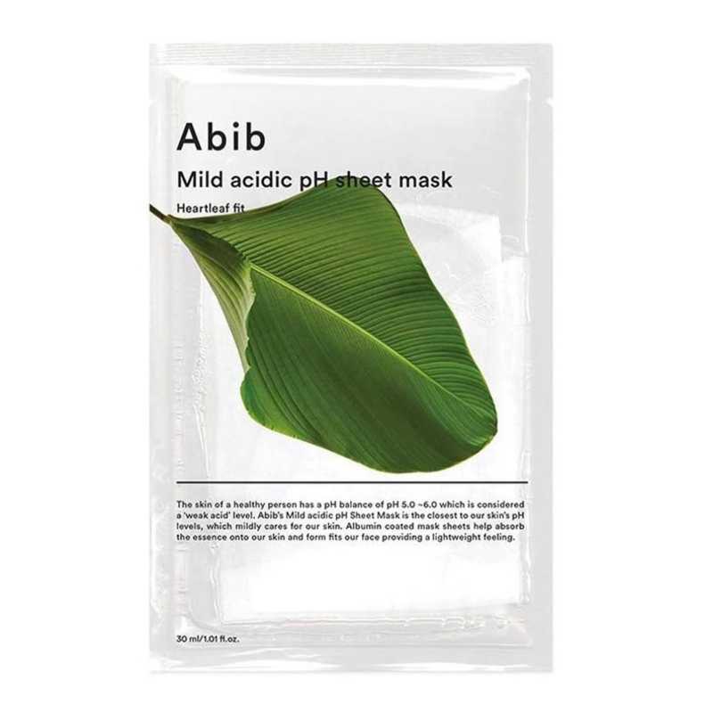 Zklidňující plátýnková maska Mild Acidic pH Heartleaf Fit (Sheet Mask) Abib - 30 ml Zklidňující plátýnková maska Mild Acidic pH Heartleaf Fit (Sheet Mask) Abib - 30 ml