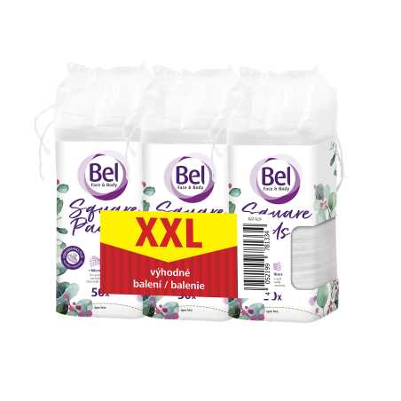 Sada čtvercových odličovacích tamponů Bel Face & Body Cosmetic Bel - 3 x 50 ks
