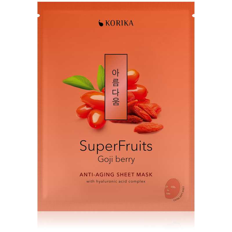 Anti-aging plátýnková maska Superfruits Goji (Anti-Aging Sheet Mask) Korika - 25 g Anti-aging plátýnková maska Superfruits Goji (Anti-Aging Sheet Mask) Korika - 25 g