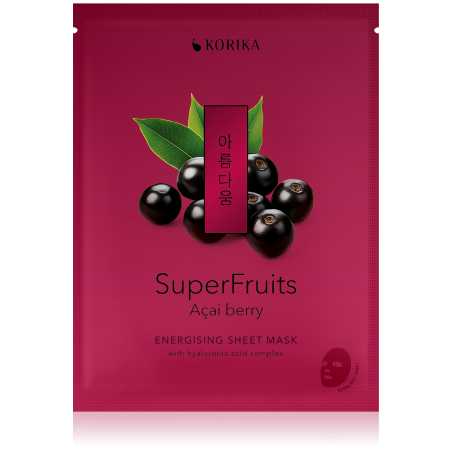 Energizující plátýnková maska Superfruits Acai Berry (Energising Sheet Mask) Korika - 25 g