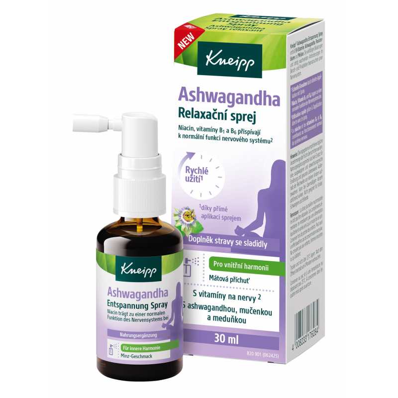 Relaxační sprej Ashwagandha Kneipp - 30 ml