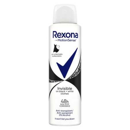 Antiperspirant ve spreji Motionsense Invisible Black+White Rexona - 150 ml