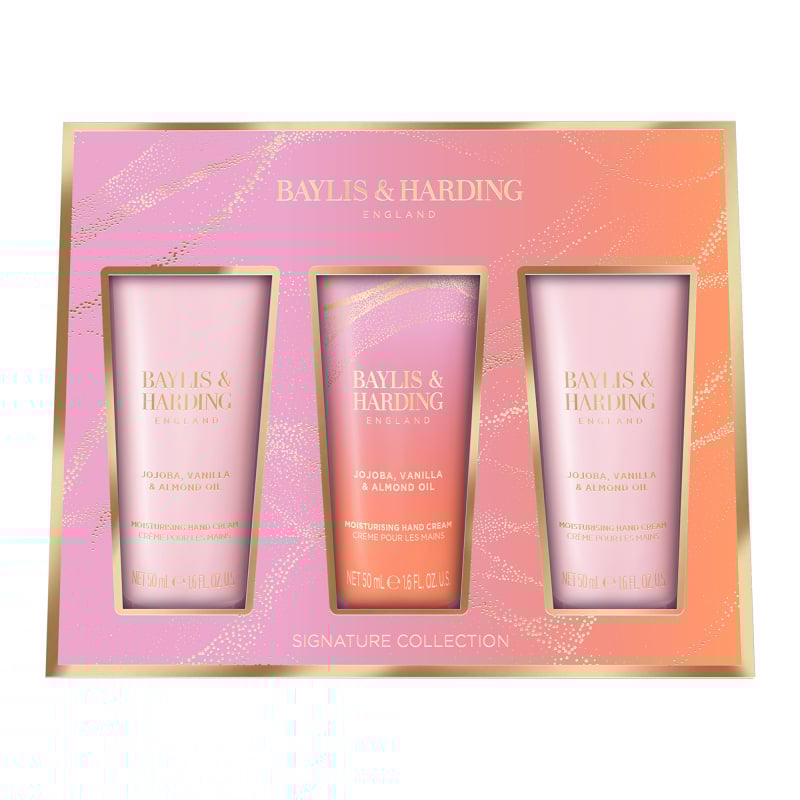 Dárková sada Jojoba, Vanilka & Mandlový olej 3 × Baylis & Harding - 50 ml