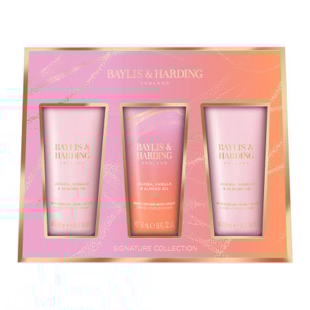 Dárková sada Jojoba, Vanilka & Mandlový olej 3 × Baylis & Harding - 50 ml