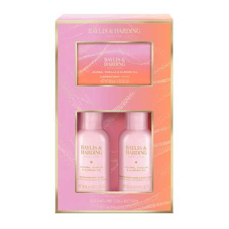 Dárková sada tělové péče Jojoba, Vanilka & Mandlový olej Baylis & Harding - 3 ks