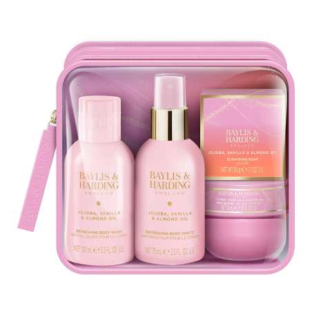 Dárková sada Jojoba, Vanilka & Mandlový olej Gift Set Baylis & Harding - 4 ks