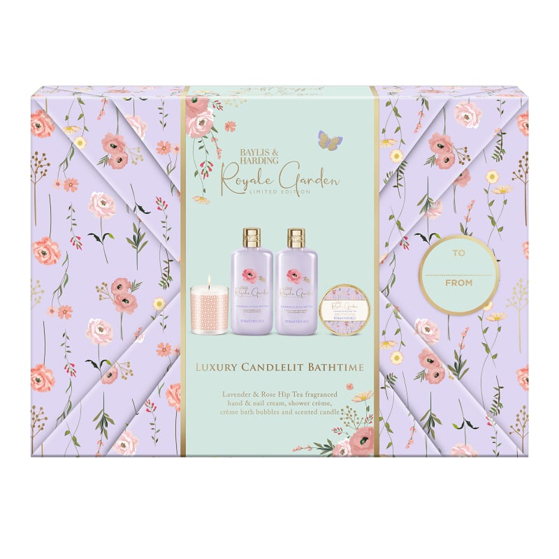 Dárková sada péče o tělo Levandule & Šípkový čaj Baylis & Harding - 4 ks