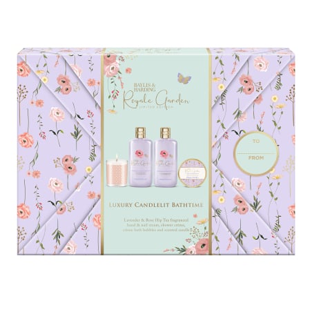 Dárková sada péče o tělo Levandule & Šípkový čaj Baylis & Harding - 4 ks