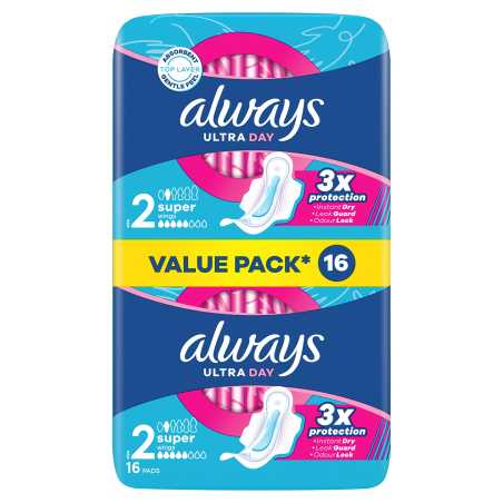 Hygienické vložky Ultra Day Super Duo Always - 16 ks