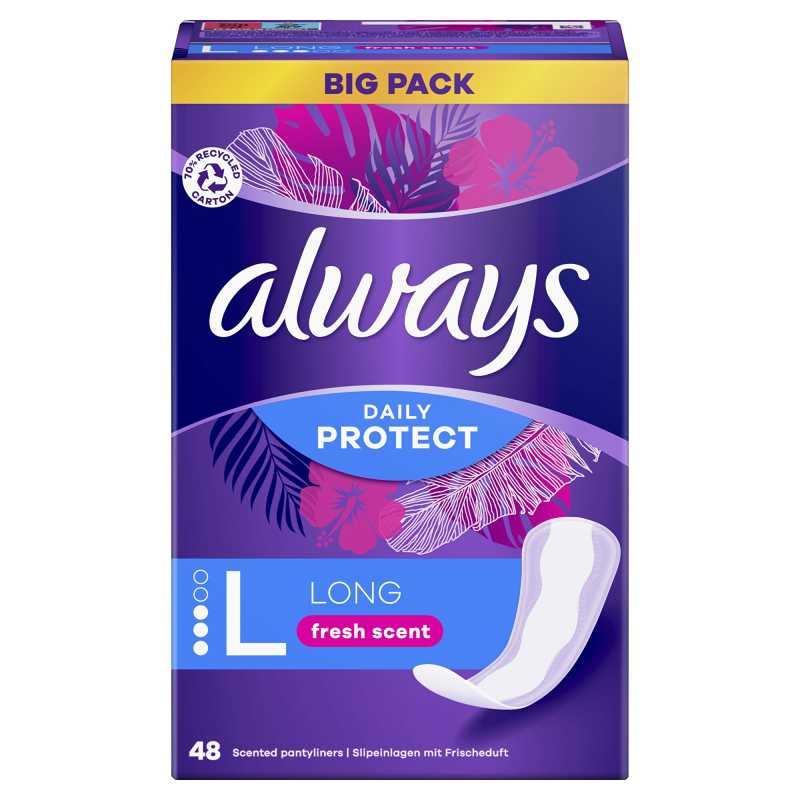 Slipové vložky Daily Protect Long Fresh Scent Always - 48 ks Slipové vložky Daily Protect Long Fresh Scent Always - 48 ks
