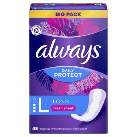 Slipové vložky Daily Protect Long Fresh Scent Always - 48 ks