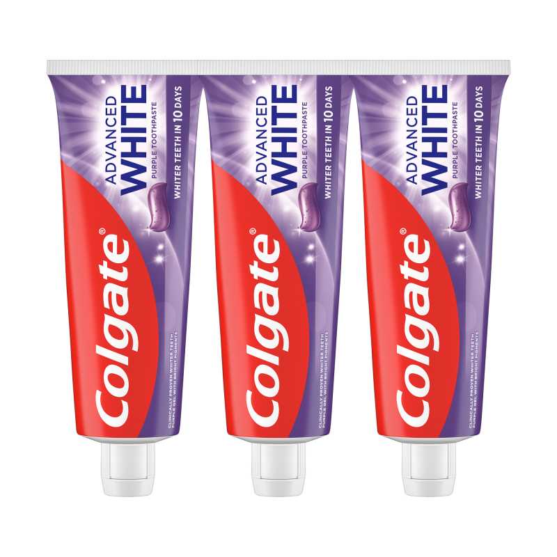 Zubní pasta Advanced White Purple Trio Colgate - 3 x 75 ml Zubní pasta Advanced White Purple Trio Colgate - 3 x 75 ml
