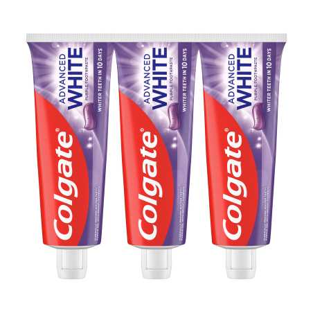 Zubní pasta Advanced White Purple Trio Colgate - 3 x 75 ml