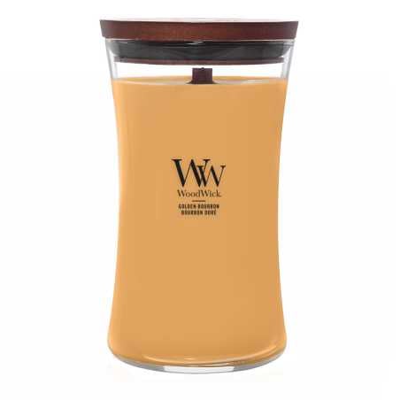 Vonná svíčka váza velká Golden Bourbon Woodwick - 609,5 g