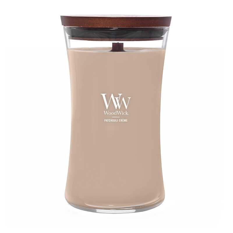 Vonná svíčka váza velká Patchouli Creme Woodwick - 609,5 g Vonná svíčka váza velká Patchouli Creme Woodwick - 609,5 g