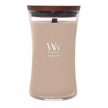 Vonná svíčka váza velká Patchouli Creme Woodwick - 609,5 g