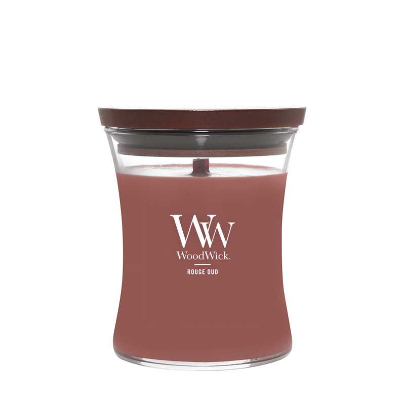 Vonná svíčka váza střední Rouge Oud Woodwick - 275 g Vonná svíčka váza střední Rouge Oud Woodwick - 275 g
