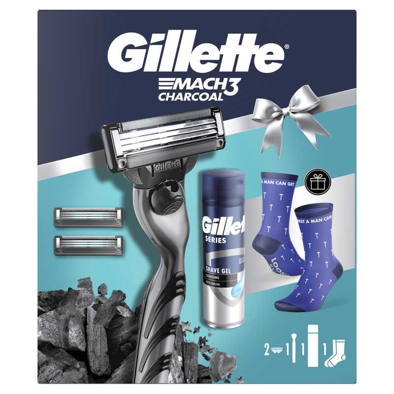 Dárková sada Mach3 Charcoal Gillette Dárková sada Mach3 Charcoal Gillette