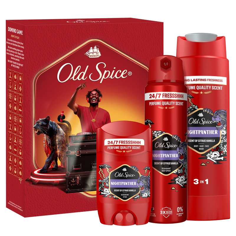 Dárková sada s dominem Nightpanther Old Spice Dárková sada s dominem Nightpanther Old Spice