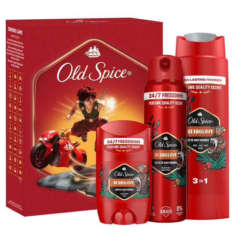Dárková sada s dominem BearGlove Old Spice Dárková sada s dominem BearGlove Old Spice