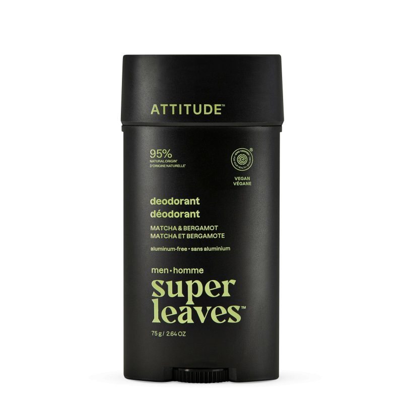 Přírodní pánský deodorant Super Leaves Matcha & Bergamot (Deodorant) Attitude - 75 g