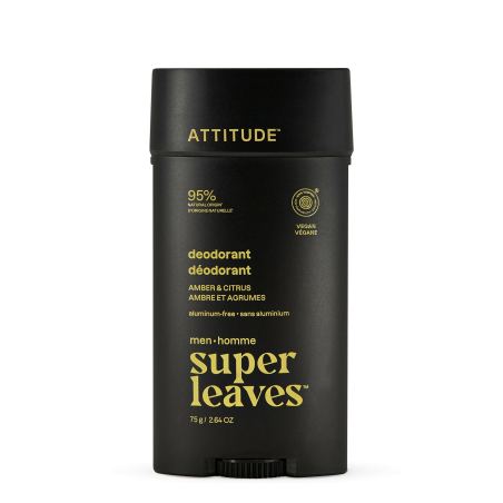 Přírodní pánský deodorant Super Leaves Amber & Citrus (Deodorant) Attitude - 75 g