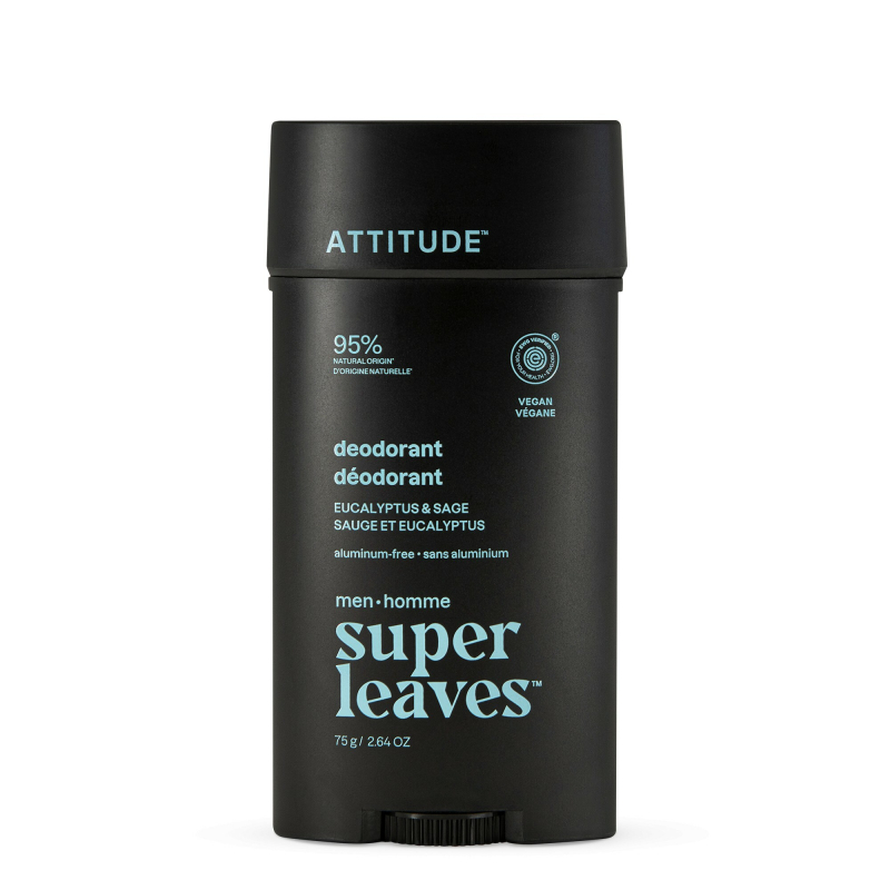 Přírodní pánský deodorant Super Leaves Eucalyptus & Sage (Deodorant) Attitude - 75 g