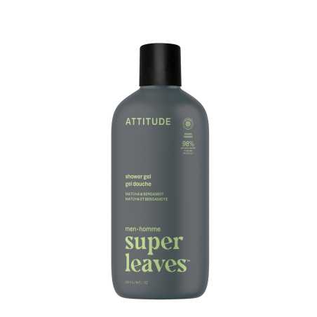 Pánský sprchový gel Super Leaves Matcha & Bergamot (Shower Gel) Attitude - 415 ml