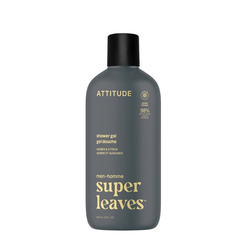 Pánský sprchový gel Super Leaves Amber & Citrus (Shower Gel) Attitude - 415 ml