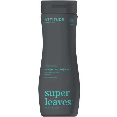 Přírodní pánský šampon proti lupům a tělové mýdlo 2v1 Super Leaves (Shampoo and Body Wash) Attitude - 473 ml