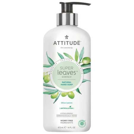 Přírodní mýdlo na ruce Super Leaves Olive Leaves (Hand Soap) Attitude - 473 ml