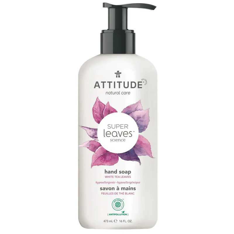 Přírodní mýdlo na ruce Super Leaves White Tea Leaves (Hand Soap) Attitude - 473 ml