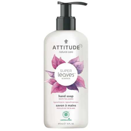 Přírodní mýdlo na ruce Super Leaves White Tea Leaves (Hand Soap) Attitude - 473 ml