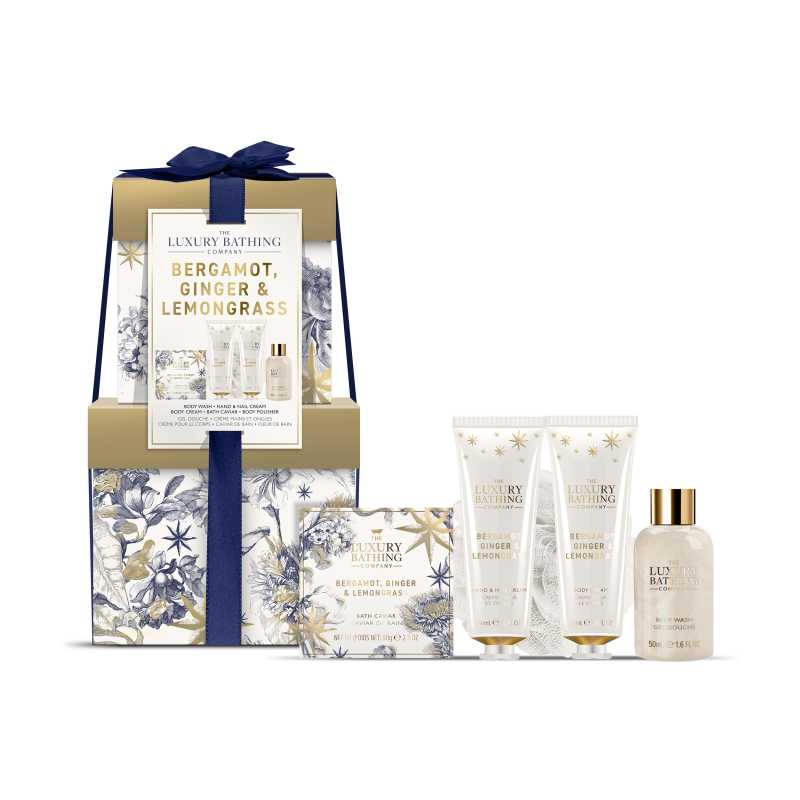 Dárková mini sada péče o tělo Bergamot, Zázvor & Lemongrass The Luxury Bathing Company - 5 ks Dárková mini sada péče o tělo Bergamot, Zázvor & Lemongrass The Luxury Bathing Company - 5 ks