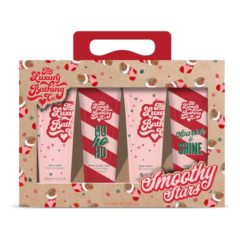 Dárková sada pečující kosmetiky Vánoční cukrovinky, Kakao & Vanilka The Luxury Bathing Company - 4 ks Dárková sada pečující kosmetiky Vánoční cukrovinky, Kakao & Vanilka The Luxury Bathing Company - 4 ks