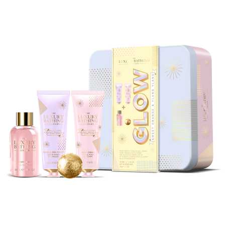 Dárková sada péče o tělo v plechové dóze Pomeranč & Ylang Ylang The Luxury Bathing Company - 4 ks