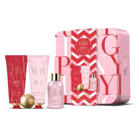 Dárková sada v plechové dóze Vanilka & Mandle The Luxury Bathing Company - 4 ks
